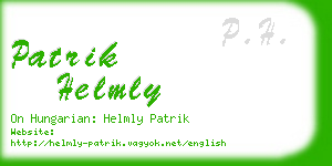 patrik helmly business card